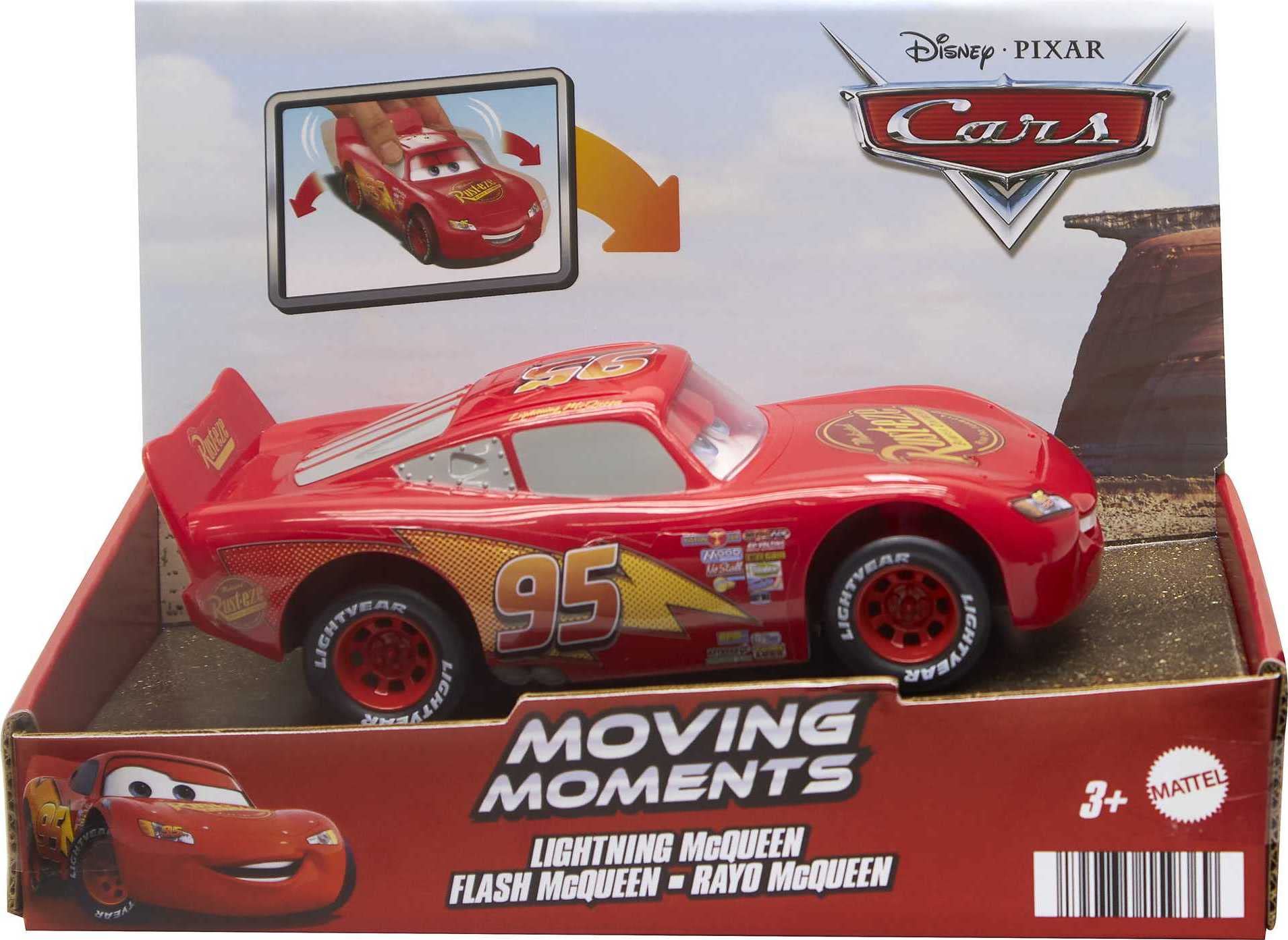 Mattel Disney and Pixar Cars Moving Moments Lightning McQueen Race